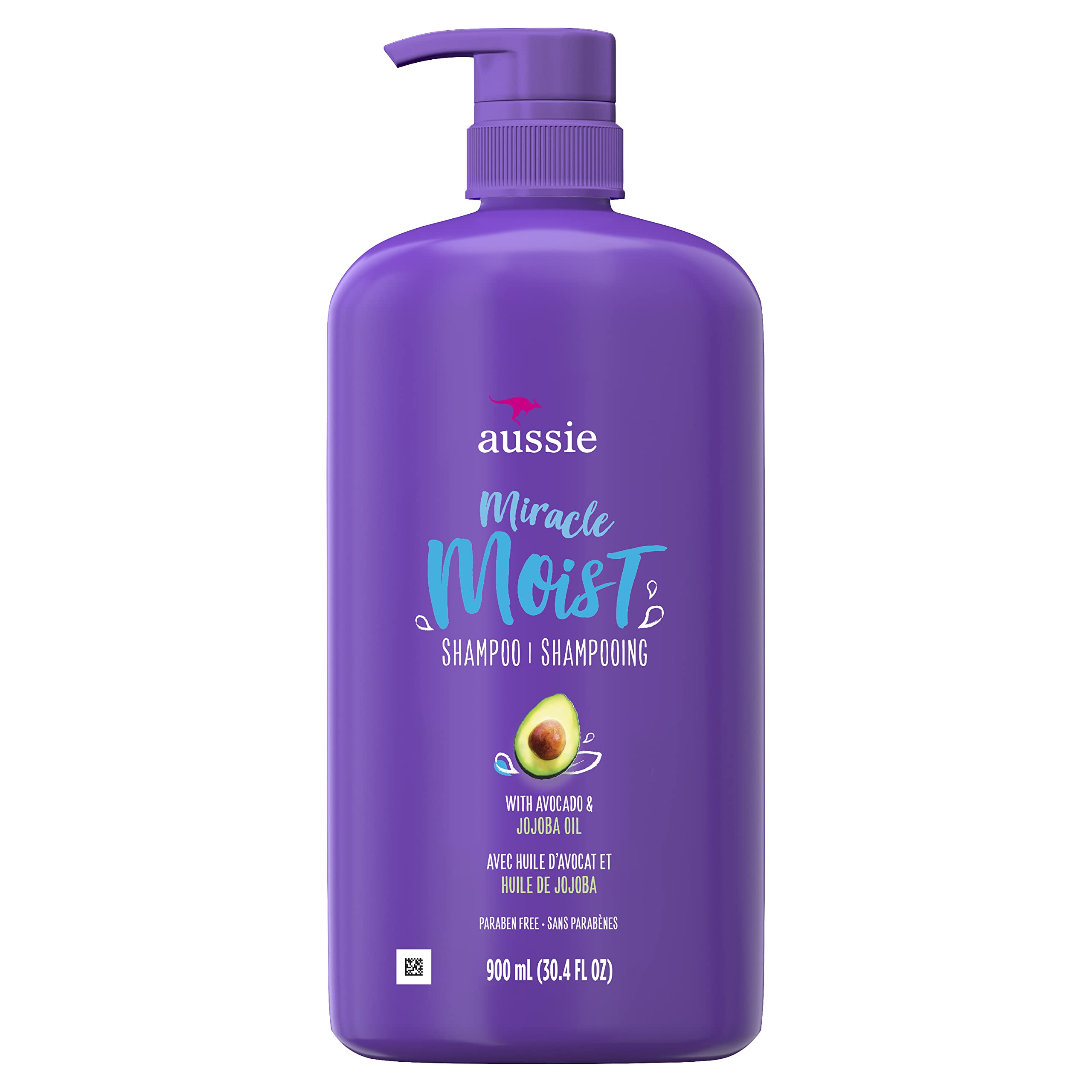 Aussie Paraben-Free Miracle Moist Shampoo with Avocado & Jojoba for Dry Hair, 30.4 Fluid Ounce, 4 Count: Avocado and Jojoba Shampoo 4 Count