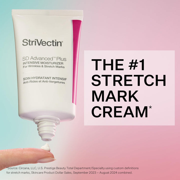 StriVectin SD Advanced™ Plus Intensive Moisturizer for Wrinkles and Stretchmarks, For Face and Body, Collagen Boosting with Peptides and Hyaluronic Acid, 2 Fl Oz (Pack of 1)