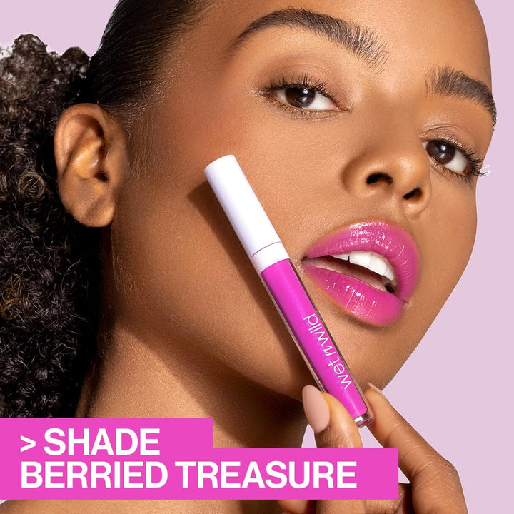 wet n wild MegaSlicks Lip Gloss, Ultra-Glossy, Vitamin-E Enriched, Ultra-Gloss High Shine Moisturizing, Cruelty-Free & Vegan - Nude Mood