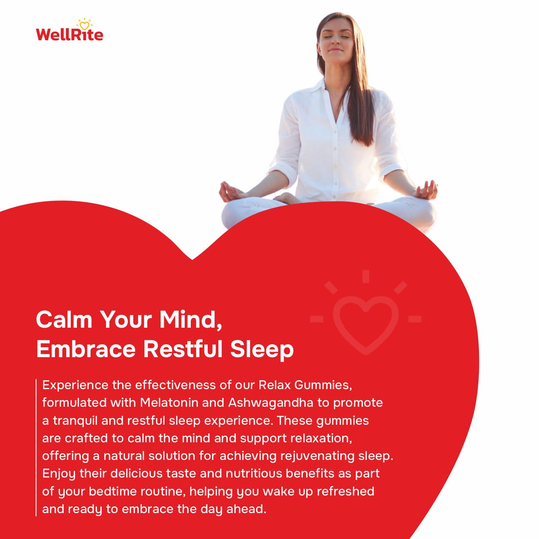 Wellrite Relax Gummy Vitamins with Ashwagandha & Melatonin, 60 Count, Strawberry Flavored, Vegan, Gelatin Free, Gluten Free, Nut Free, Relaxes Mind, Soulful Sleep