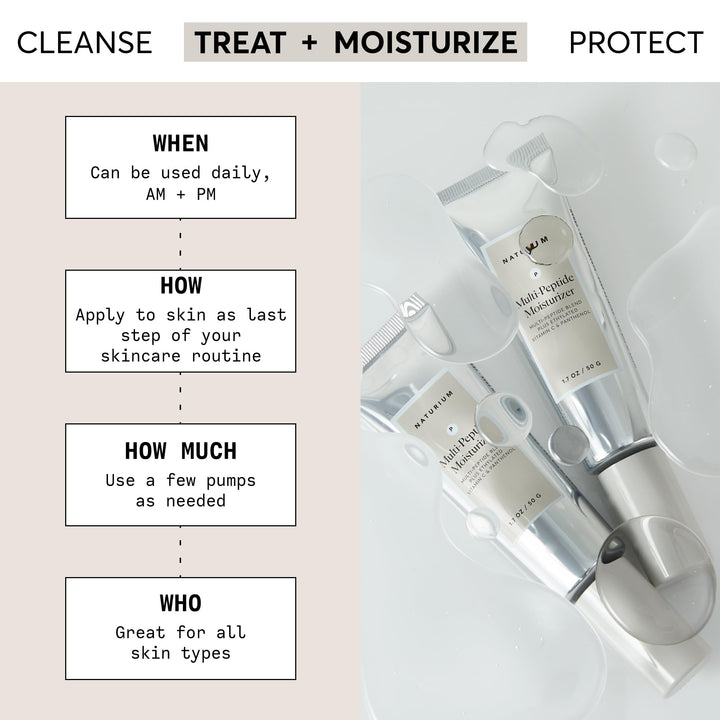 Naturium Multi-Peptide Moisturizer, Hydrating & Smoothing Skin Care, Moisturizes with Ethylated Vitamin C & Panthenol, 1.7 oz