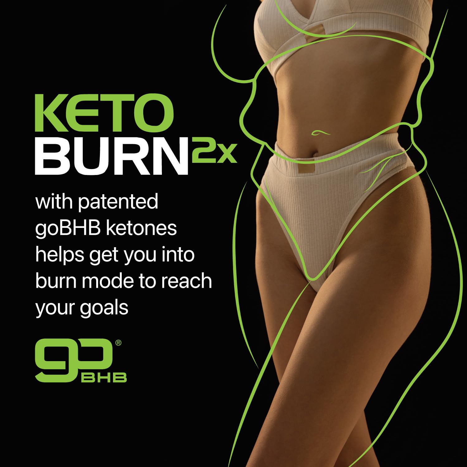 Keto BHB Exogenous Ketones Supplement - BHB Science Keto Diet Pills with Patented goBHB and Caffeine for Natural Energy Focus Body Sculpting & Ketosis Support - Vegetarian & Non-GMO (1 Month Supply)