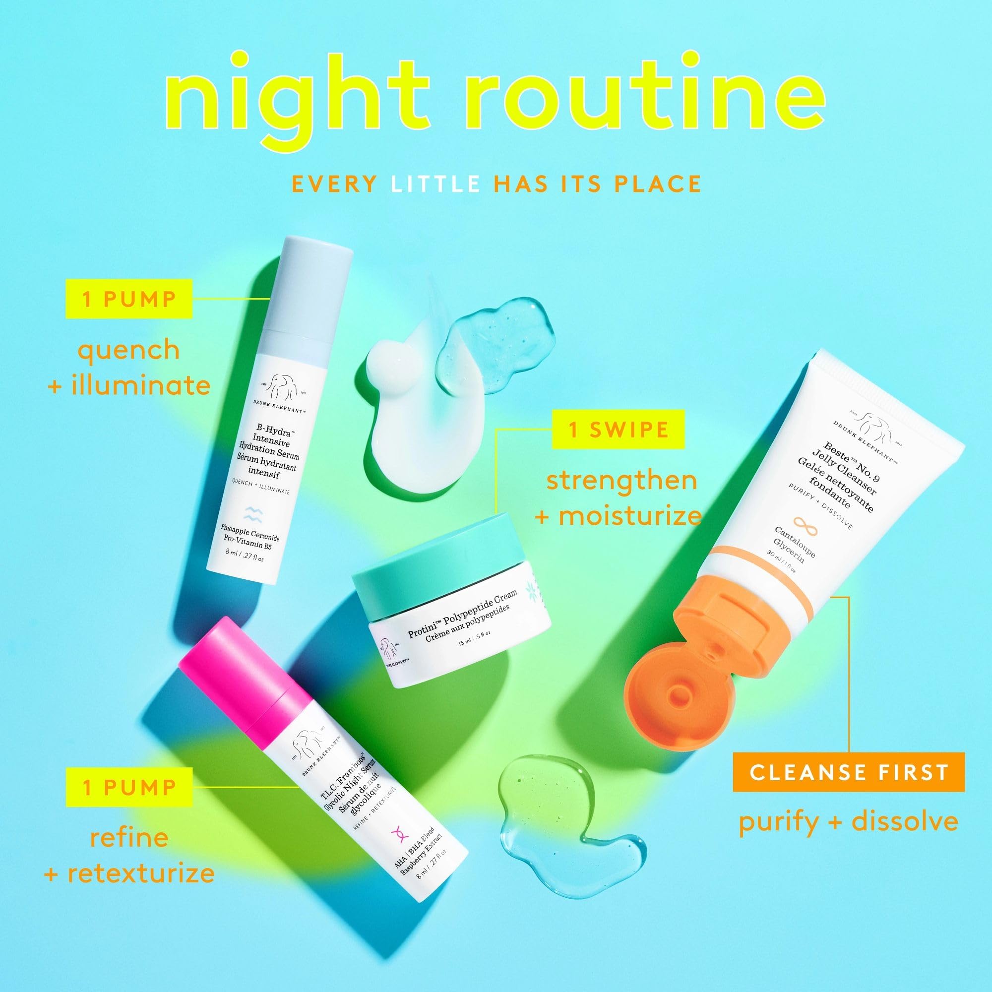 Drunk Elephant The Littles 7.0 - Includes Six Travel-Friendly A.M. and P.M. Essentials - Free of Essential Oils, Silicones & Fragrances