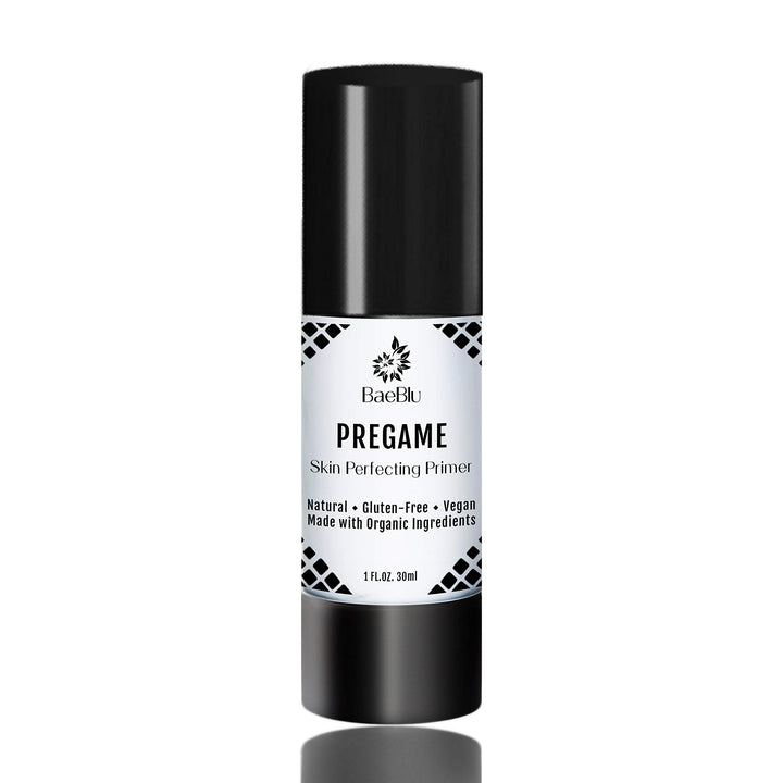 BaeBlu Pregame Skin Perfecting Primer, 100% Vegan, Silicone-Free, Gluten-Free and Made in USA with Natural and Organic Ingredients