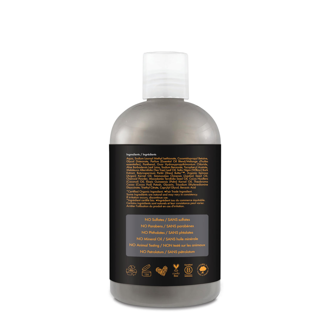 Shea Moisture African Black Soap Bamboo Charcoal Deep Cleansing Shampoo 13 OZ./384 mL(Packaging may vary)