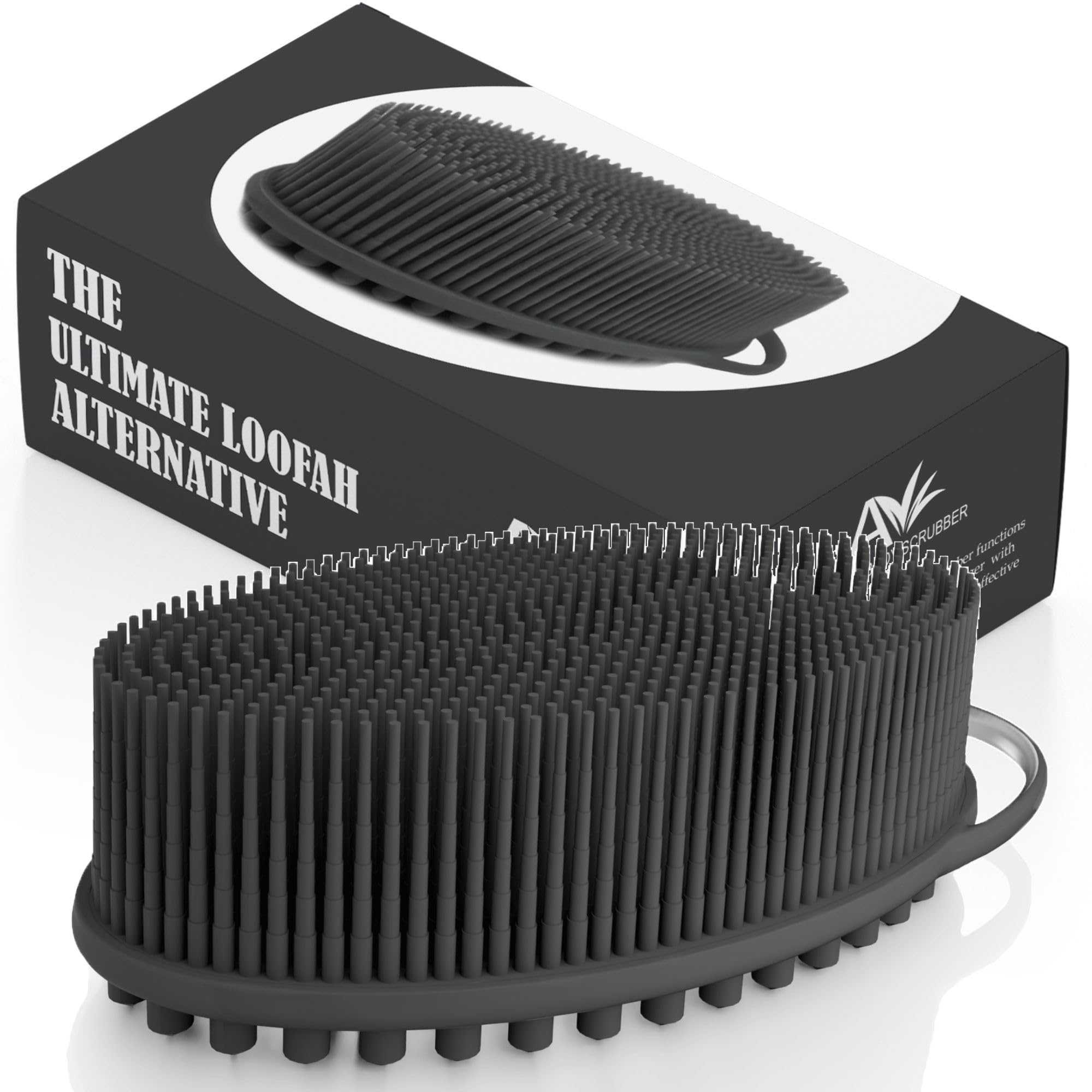 Avilana Silicone Body Scrubber – Dual-Sided Exfoliator for Men & Women, Gentle Loofah Alternative, Easy-to-Clean Silicone Shower Scrubber