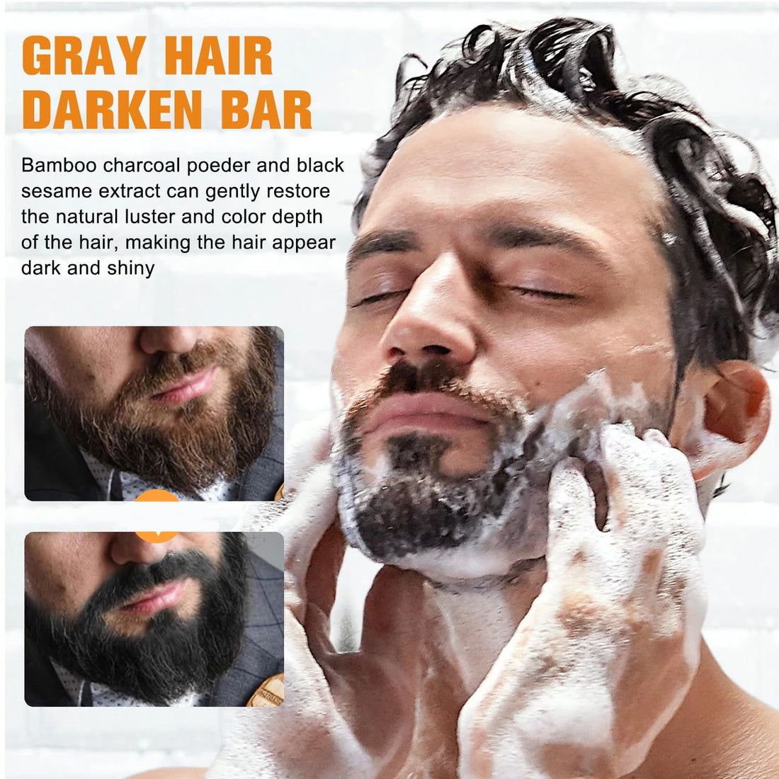 Hogitpe Gray Hair Reverse Bar,Mane Gray Reverse Bar, Shampoo Soap for Women and Men (2 PCS)