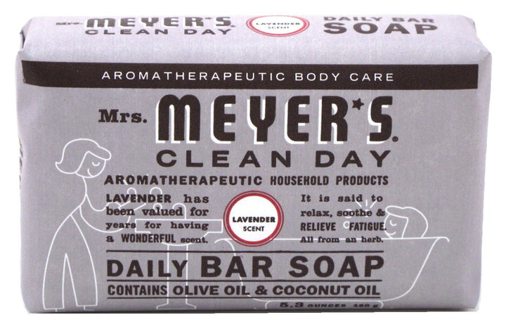 Mrs Meyers Bar Soap Lavender 5.3 Ounce (156ml) (2 Pack)