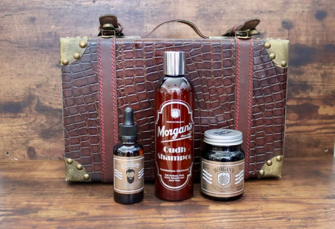 Morgan's Pomade Oudh Fragranced Shampoo for Normal Hair, Boosts Hair Vitality and Shine, Moisturises the Scalp, with Keratin and Aloe Vera 8.7 Fl Oz