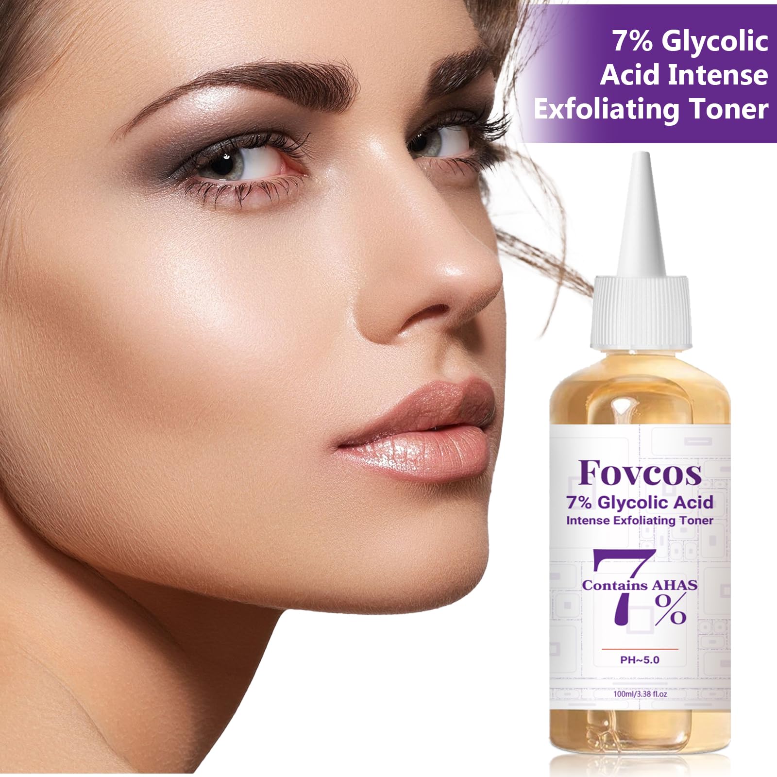 7% Glycolic Acid Toner, 7% Glycolic Acid Toner for Diminishing Acne Marks, Pore Tightening and Skin Hydration