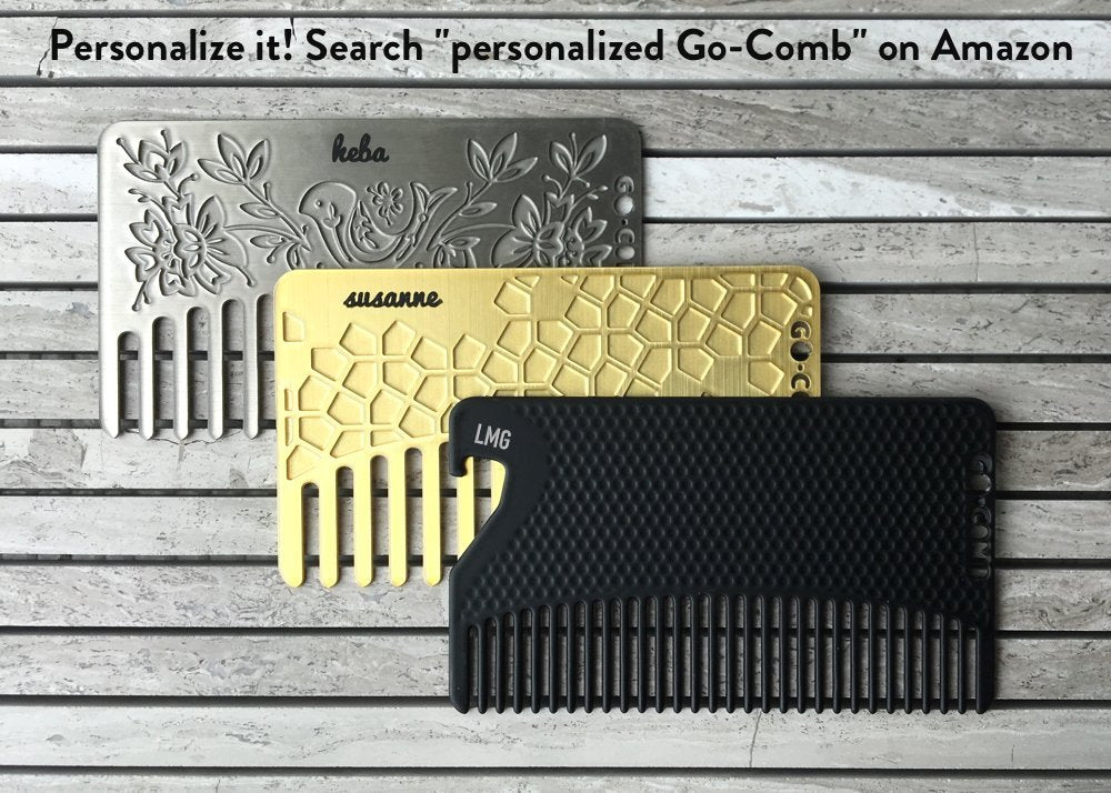 Otomi Mirror : Go-Comb - Wallet Comb + Mirror - Sleek, Durable Stainless Steel Hair Comb with Travel Mirror - Otomi Mirror