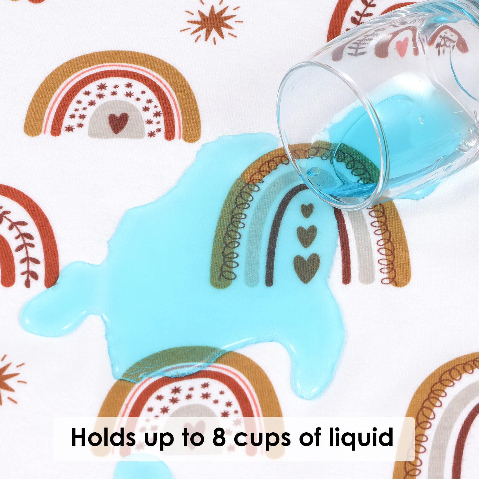 ROCCED Baby Bed Pad Waterproof Washable Reusable 31x40 Large Toddler Mattress Protector Incontinence Pads Sheet Cover Underpads for Kids Adults and Pets Potty Training Mat-Rainbow