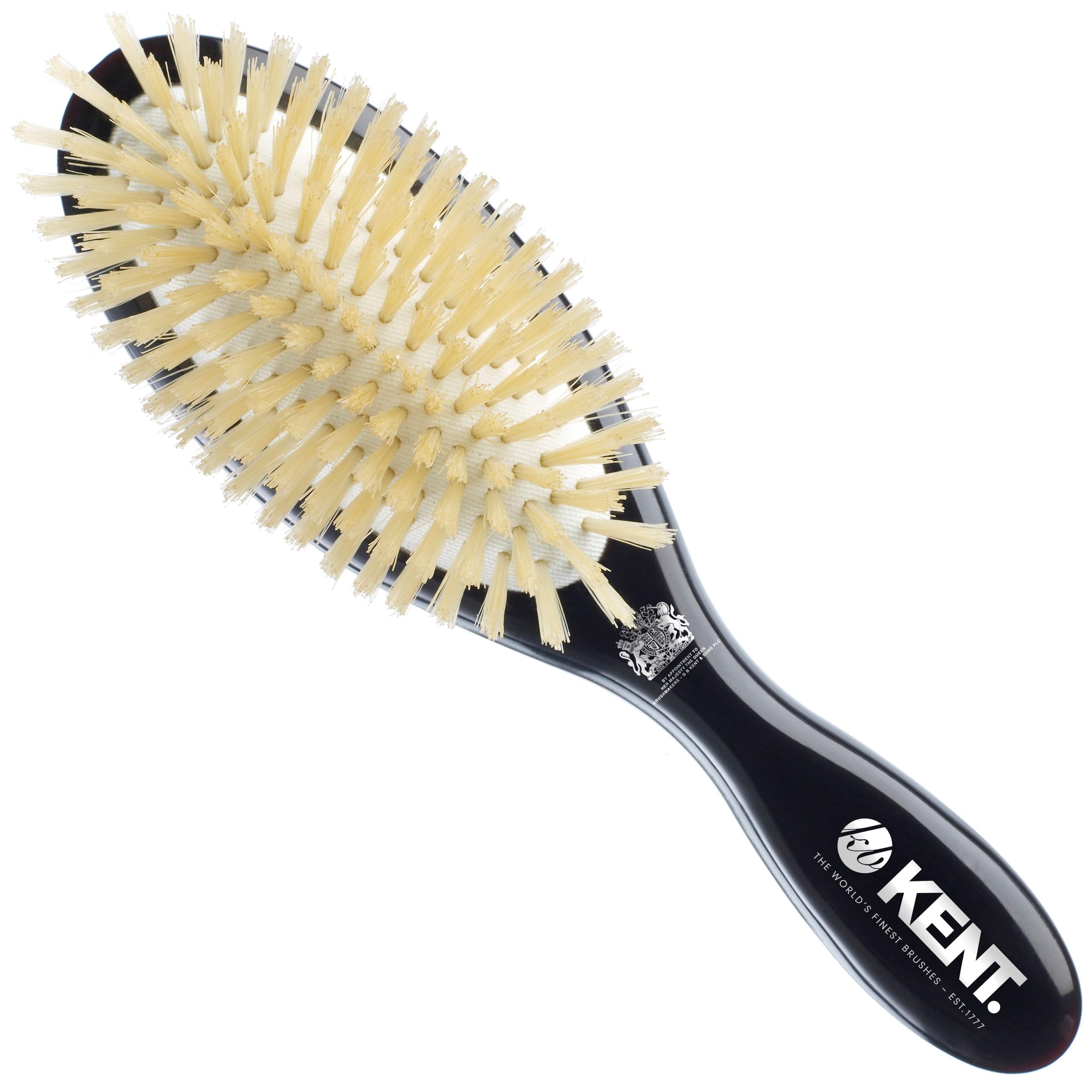 Kent Brushes Oval Cushion Hairbrush, White CSGM, Medium, 6 Ounce