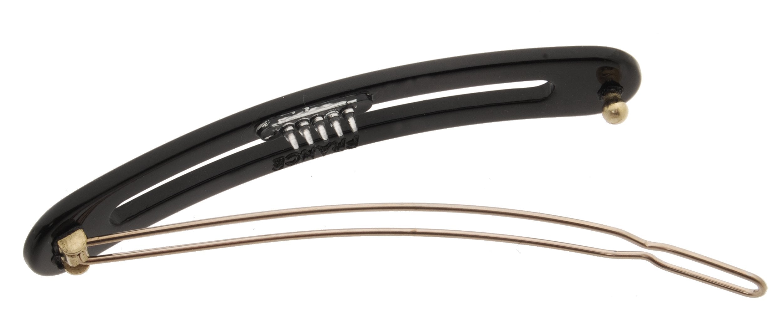 Black : France Luxe Cutout Oblong Tige Boule Barrette - Black