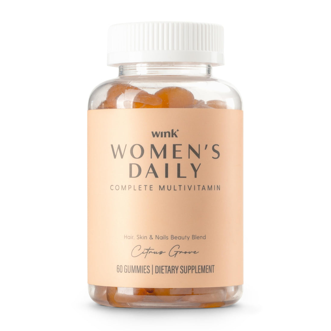 Wink Well Women's Daily Complete Multivitamin Gummy for Glowing Skin, Full Hair and Strong Nails with Immune System Support, 60 Count