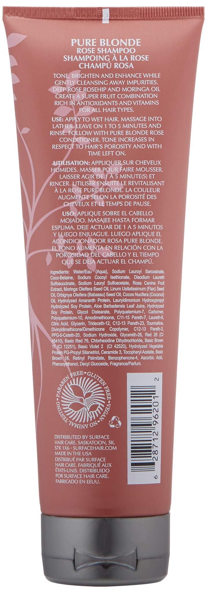 Surface Hair - Trinity Color Care Shampoo – Sulfate-Free, Paraben-Free Cleansing, Shine, and Volume for Color Treated Hair - 6oz