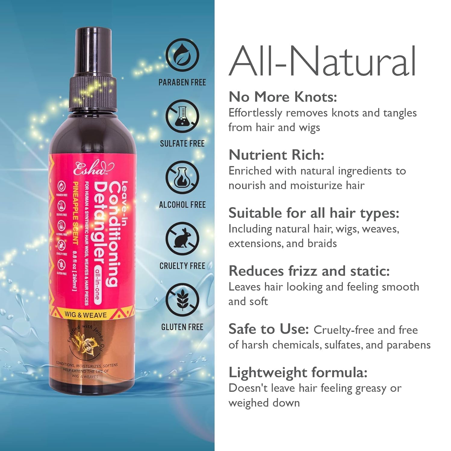 Esha Girl – Wig & Weave Leave-in Conditioner & Detangler (4 Fl Oz)