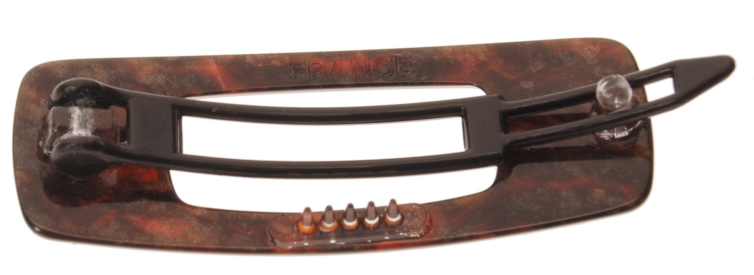 Mojave: France Luxe Mini Cutout Rectangle On Plastic Tige Boule Barrette - Mojave