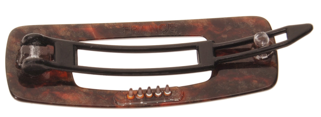 Mojave: France Luxe Mini Cutout Rectangle On Plastic Tige Boule Barrette - Mojave