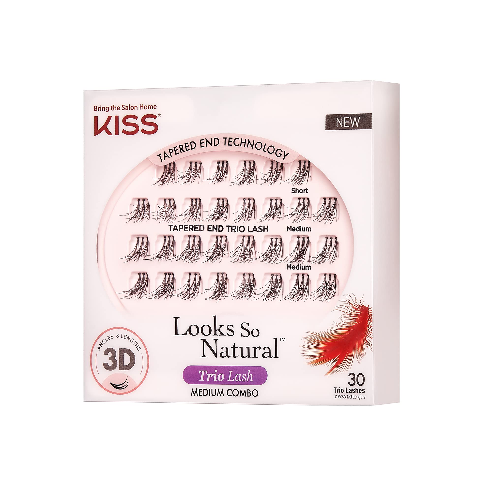 Kiss Products Ever Ez Trio Lashes Medium, 0.03 Pound (Pack of 3)