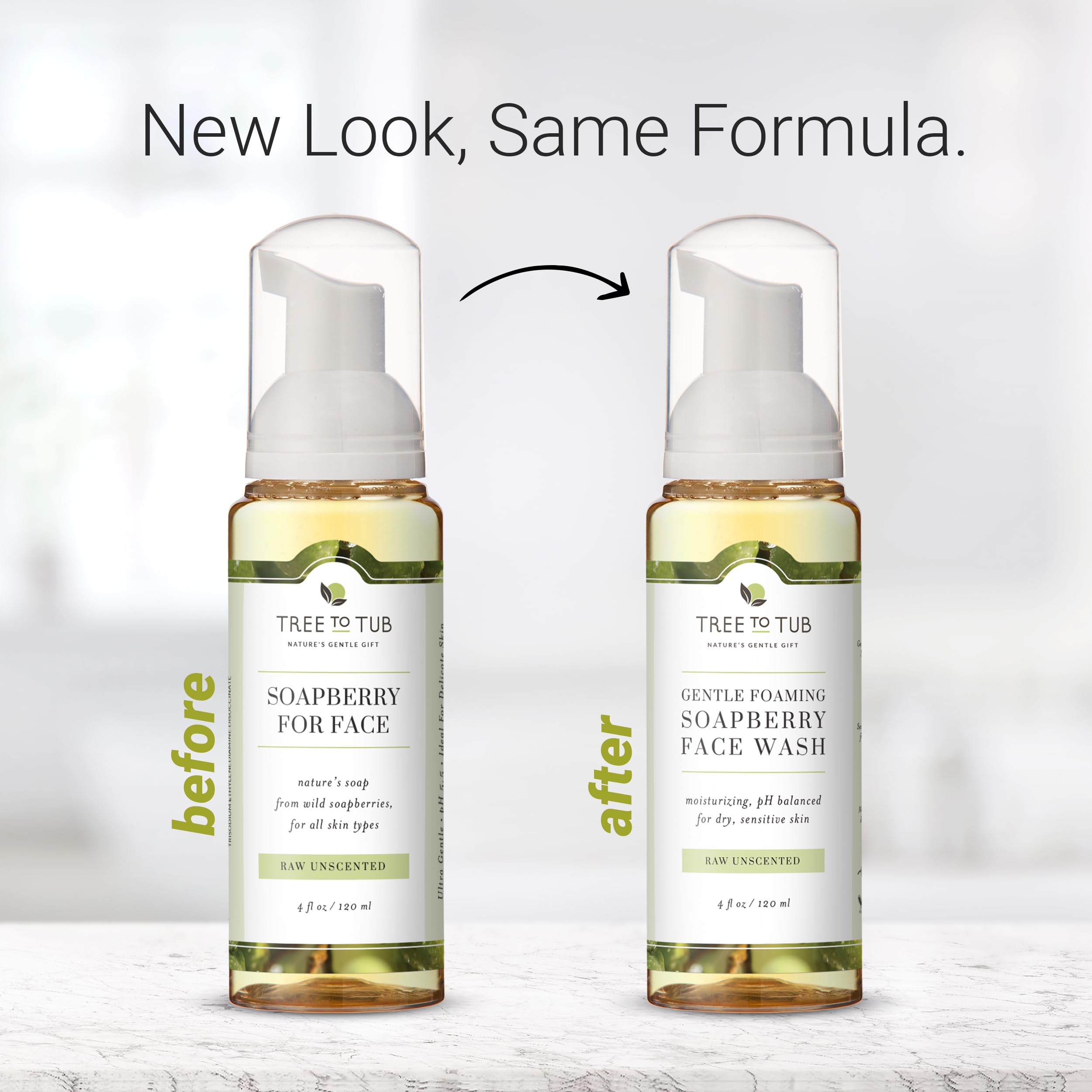 Tree To Tub Natural Face Wash for Sensitive Skin , 6 Oz