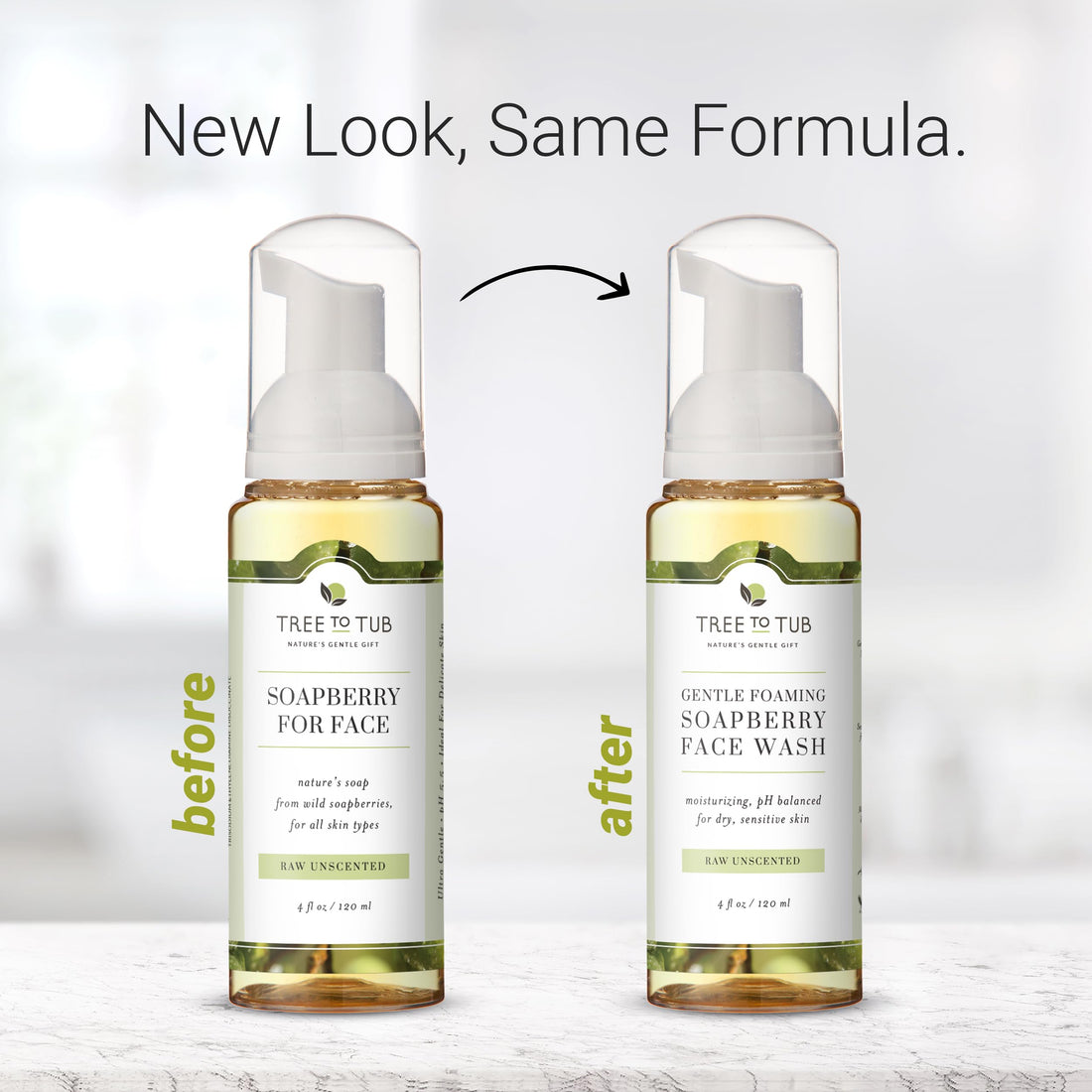 Tree To Tub Natural Face Wash for Sensitive Skin , 6 Oz