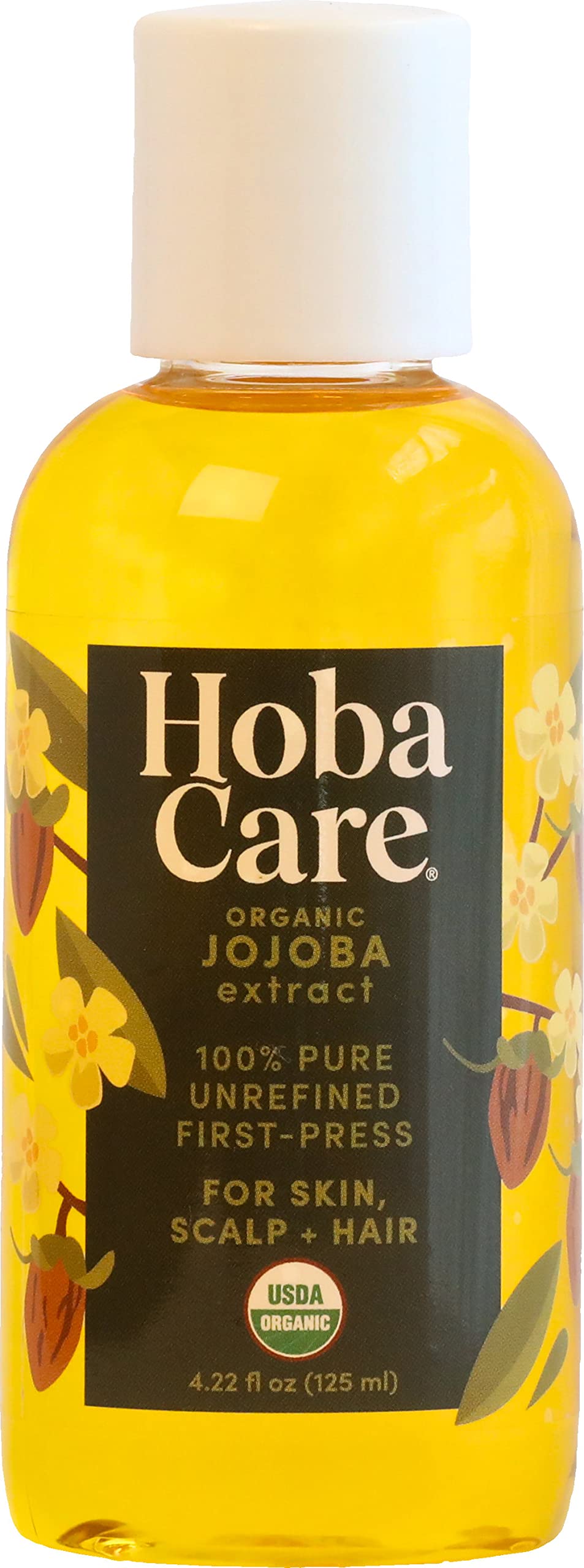 125Ml Usda Certified 100% Organic Hobacare Jojoba From The Jojoba Company