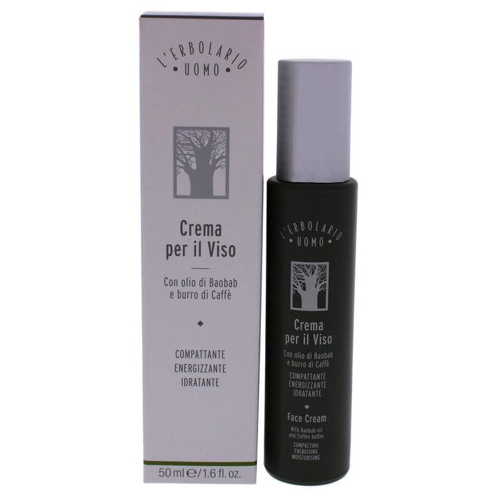 ERBOLARIO MEN Face Cream Baobab oil and butter of coffee 50 ml / 1.7 Fl. Oz.