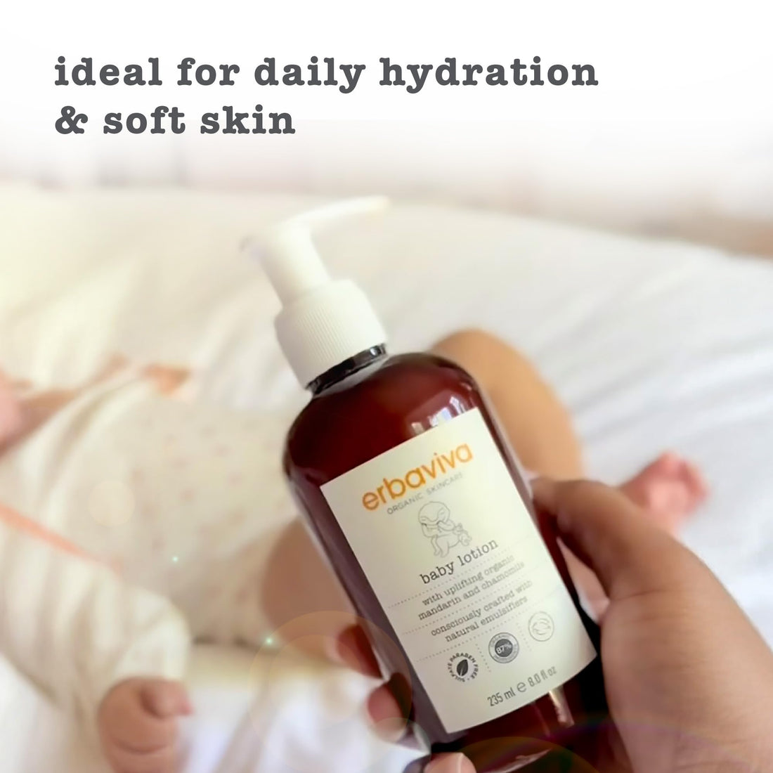 erbaviva Organic Baby Lotion, 8 Fl Oz
