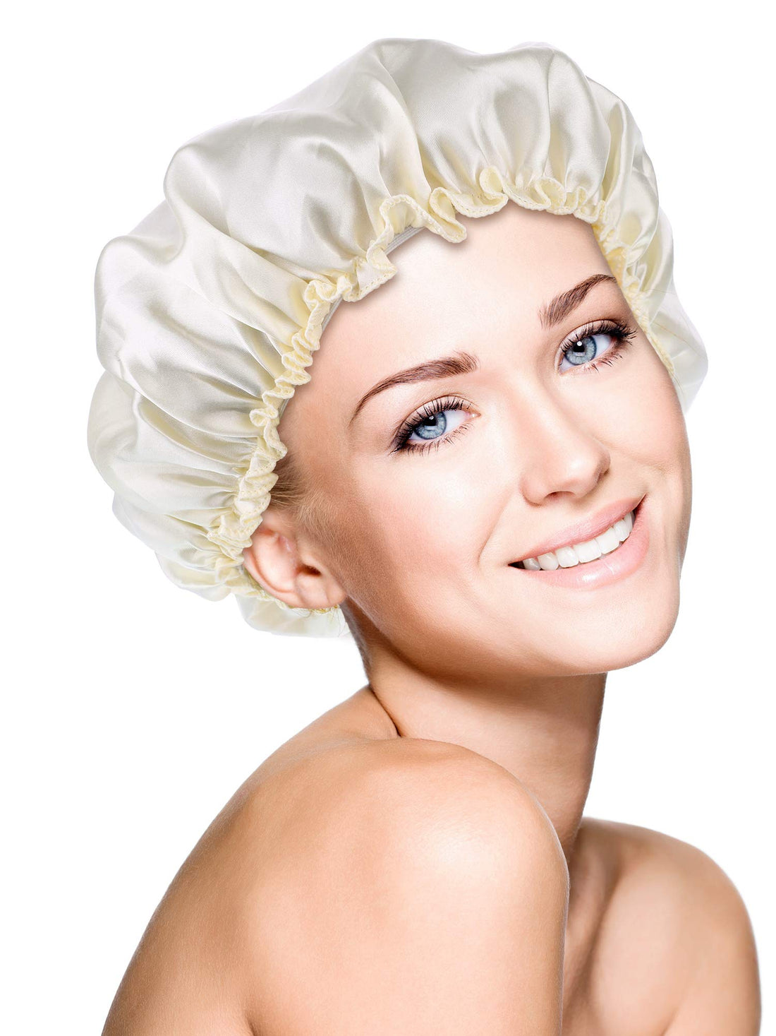 Blulu 3 Pieces Sleep Cap Satin Bonnet Night Head Cover Sleeping Soft Hair Turbans for Women and Girls (Style Set 1)