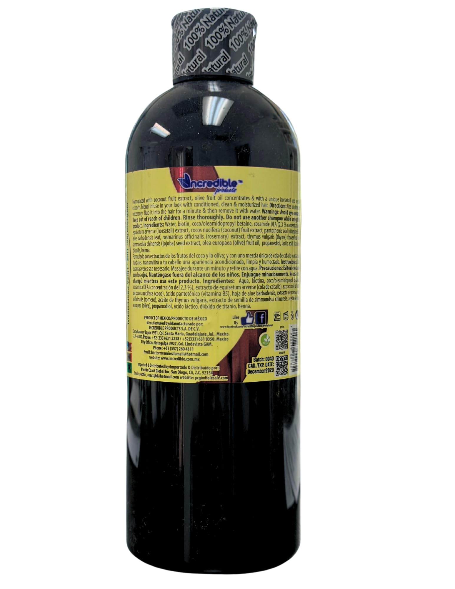 CABALLADO Shampoo Caballada sin sal (950ml) Acelera el crecimiento de tu cabello!