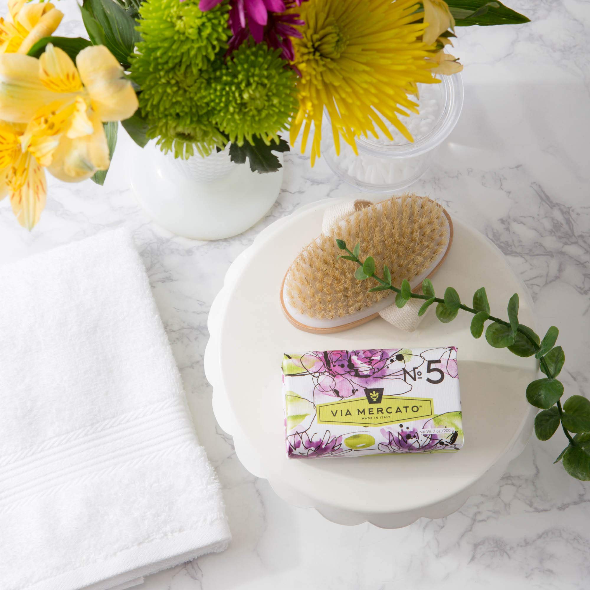 Via Mercato Italian Soap Bar (200g), No. 5 - Waterlily and Sandalwood