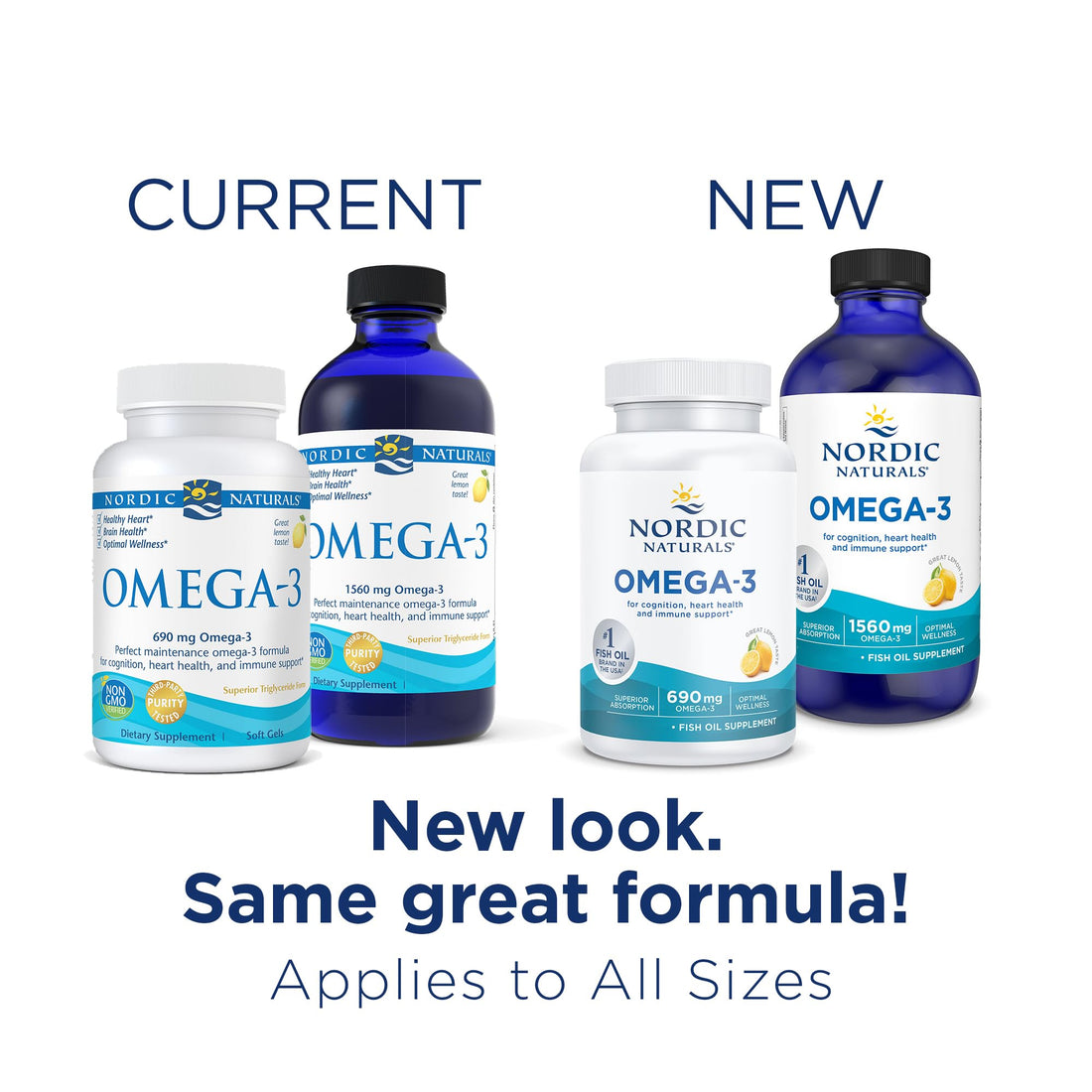 Nordic Naturals Omega-3, Lemon Flavor - 8 oz - 1560 mg Omega-3 - Fish Oil - EPA & DHA - Immune Support, Brain & Heart Health, Optimal Wellness - Non-GMO - 48 Servings