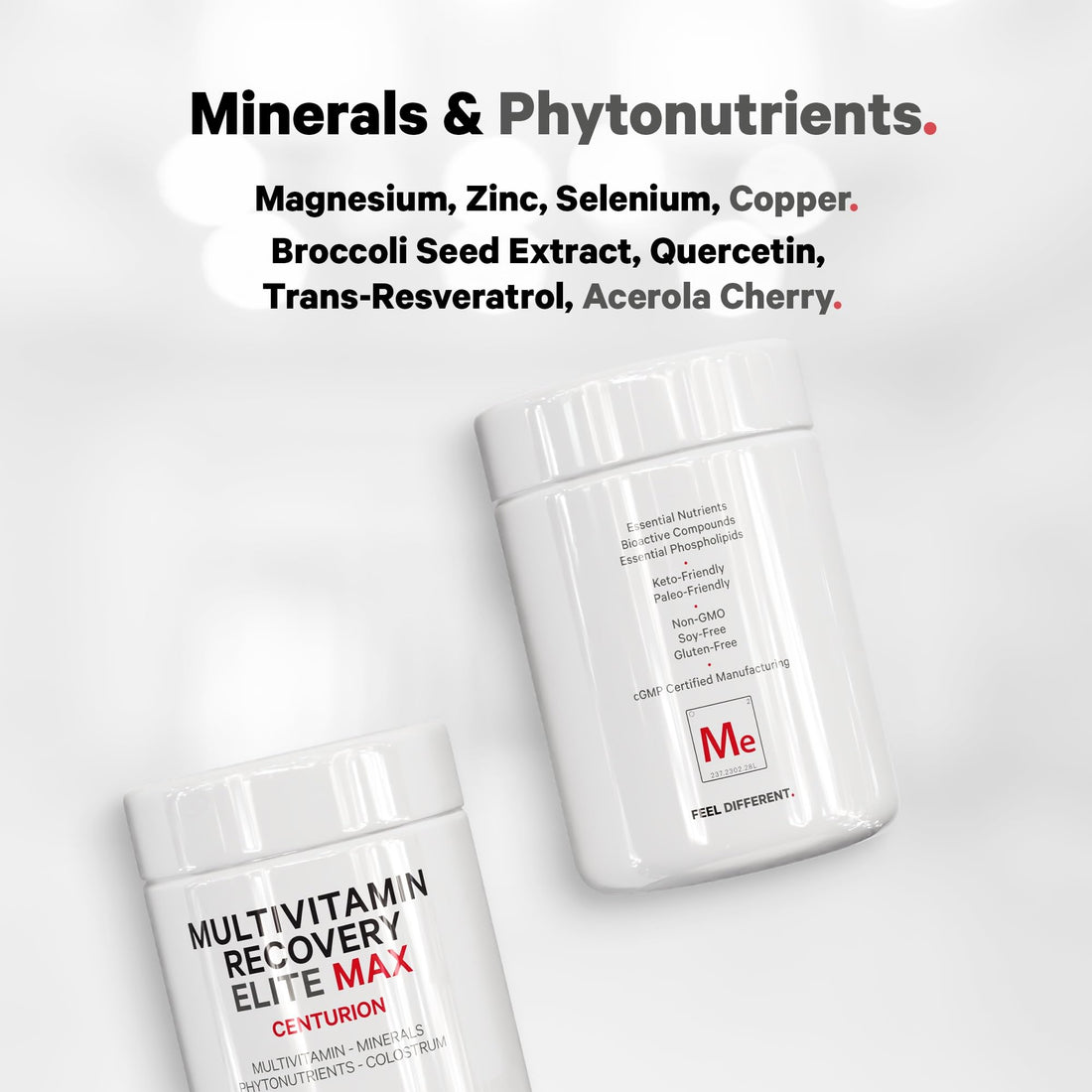 Codeage Multivitamin Recovery Elite Max Supplement - Vitamins A, C, D, E, B-Complex, Essential Minerals, Antioxidants, Colostrum, Phytonutrients, Pantethine, Non-GMO, Sport Multivitamins - 90 Capsules