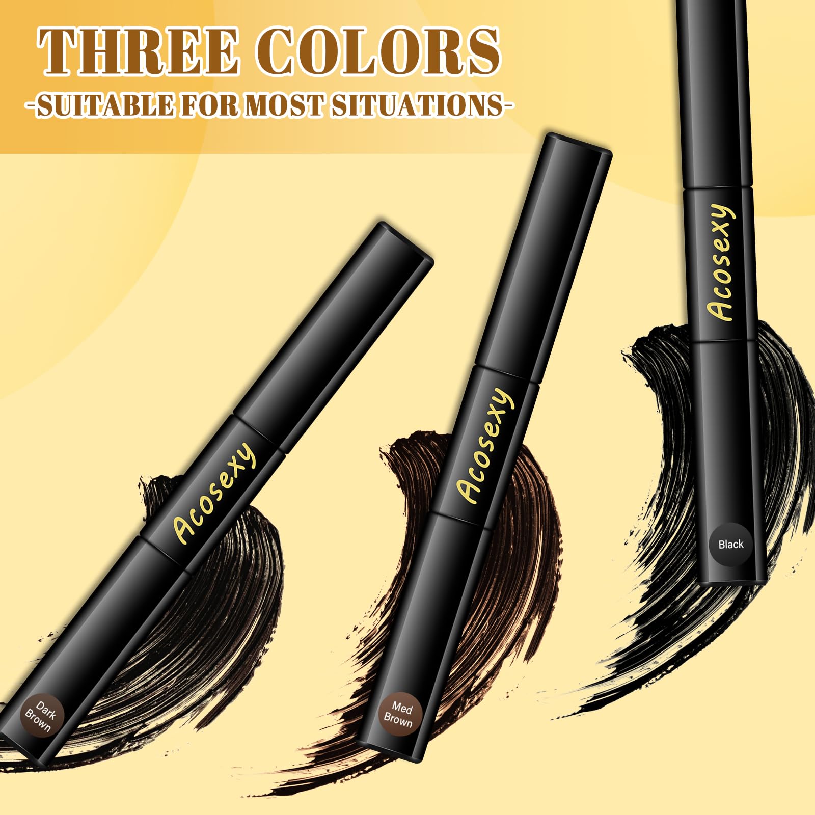 New Cover Touch Up Gray Brush-in Wand,Quick Cover Root Touch Up Rescue, Mascara Natural Water-Resistant Temporary Gray Concealer Cover Up Brush for Hair Mustache & Beard (Dark Brown, 1 Pack)