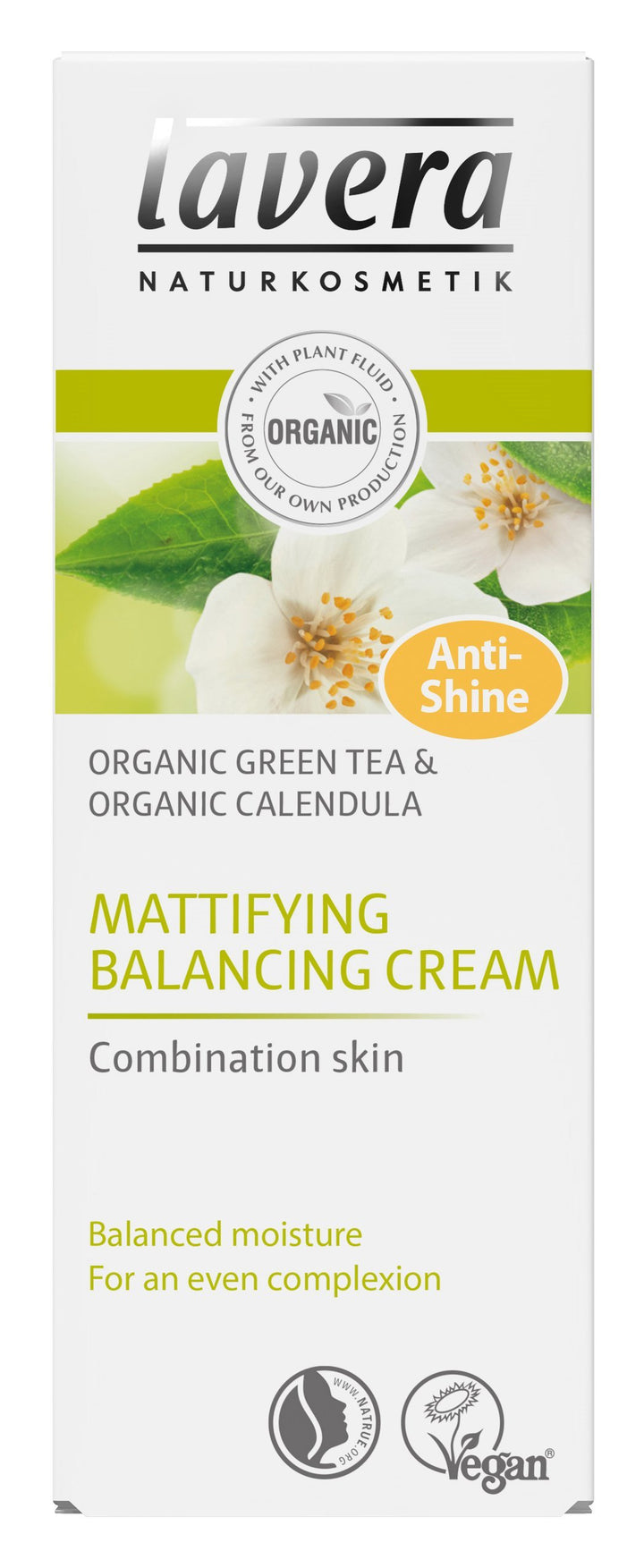 Lavera Organic Green Tea & Calendula Mattifying Balancing Cream - For Combination Skin 50ml/1. 7oz