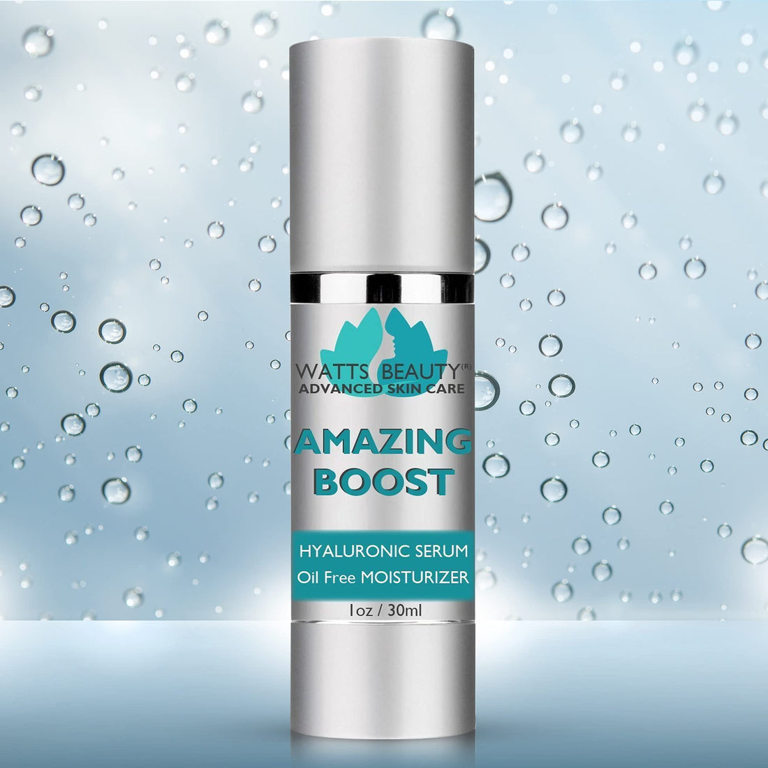 Watts Beauty Amazing Boost Hyaluronic Serum for Volumes of Moisture to Give Your Skin a Voluminous Boost While Taking Your Skin Care Routine to the Next Level - Smoothing Face Moisturizer (1oz)