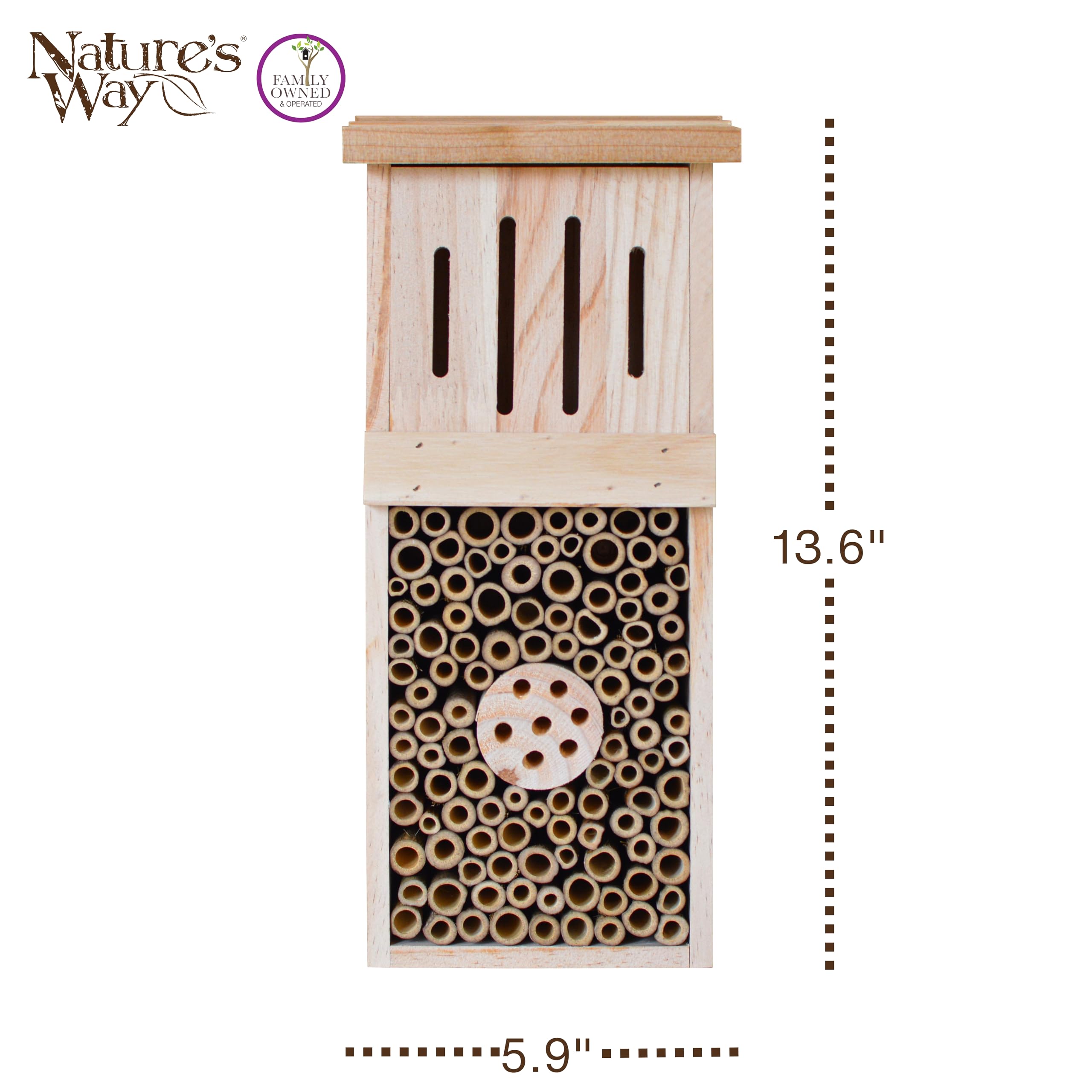 Better Gardens PWH12 Tower Power pollinator, Wood