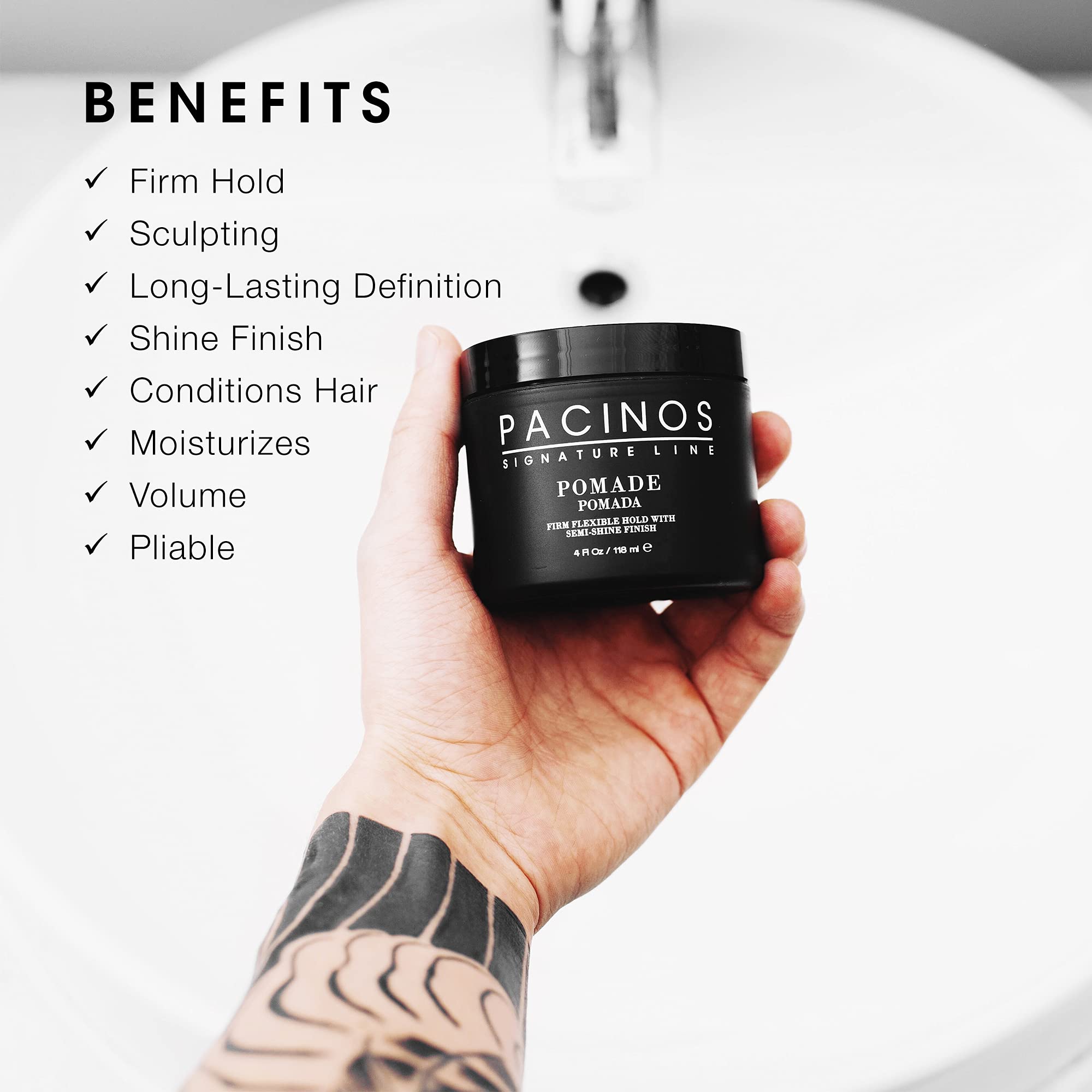 Pacinos Pomade, 4 Ounce by Pacinos