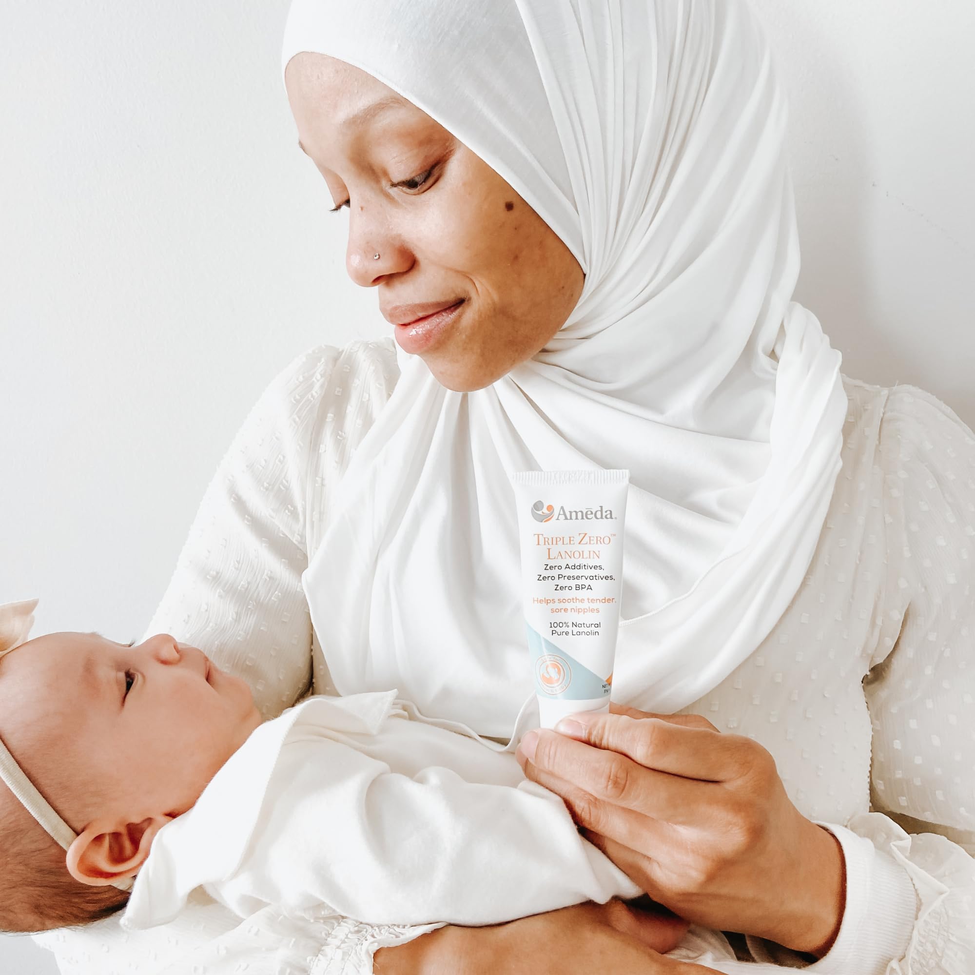 Ameda Triple Zero Lanolin Nipple Cream for Breastfeeding Pain | All Natural Lanolin Nipple Balm | Single Ingredient Pure Lanolin Cream | Breast Feeding Must Haves | ONLY Triple Zero Lanolin 35g/1.2oz