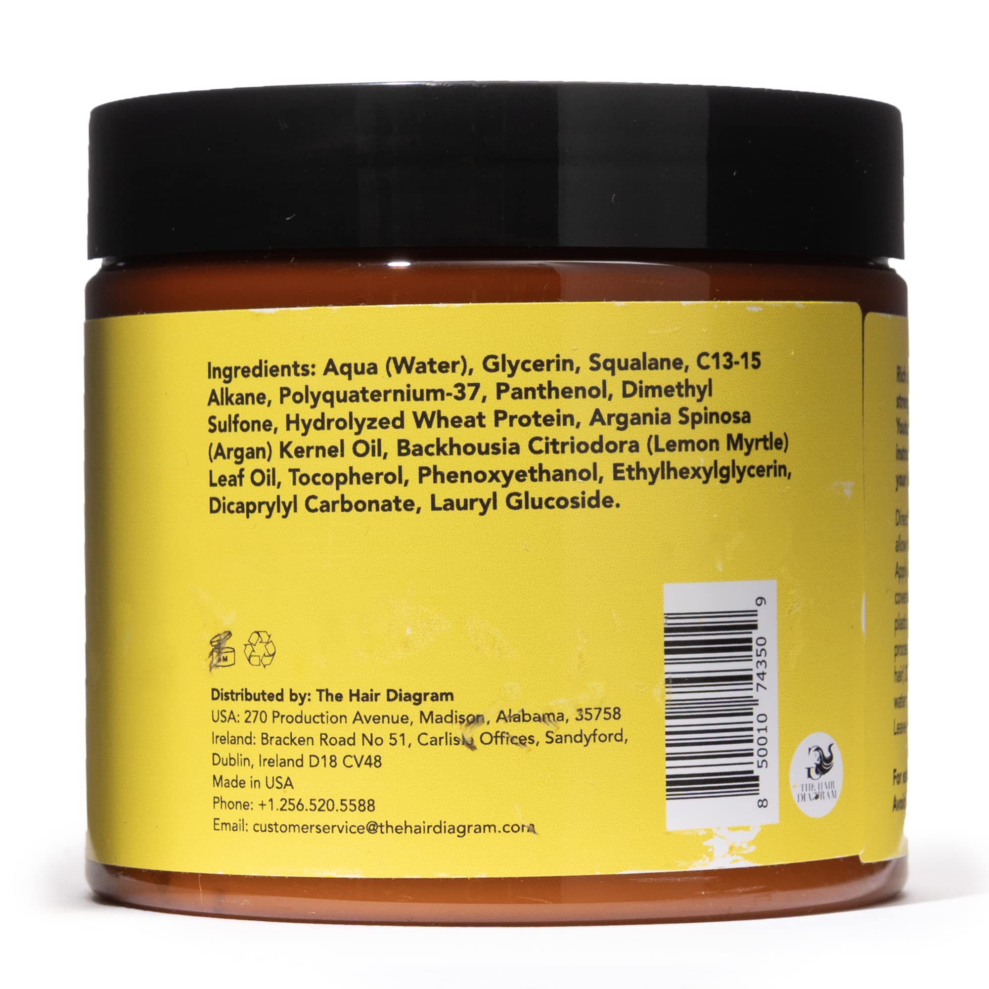 The Hair Diagram - Ashley Marie Protein Conditioner Treatment - Natural Strengthening Conditioner Enriched with Argan Oil & Hydrolyzed Wheat Protein - Color Safe - Paraben & Sulfate Free - 12oz