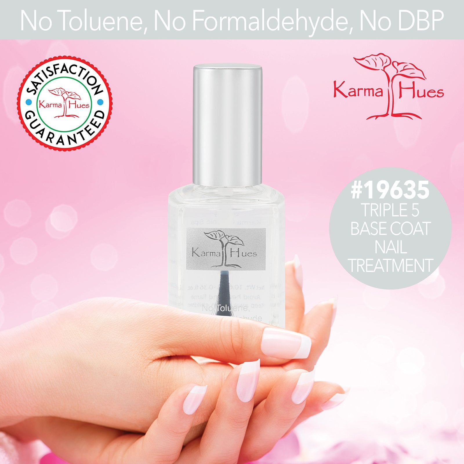 Karma Organic Triple 5 Base Coat; Non-Toxic Nail Treatment Vegan Cruelty-Free