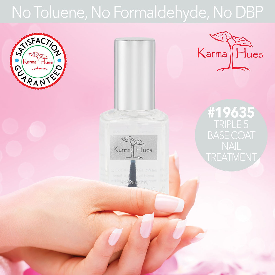 Karma Organic Triple 5 Base Coat; Non-Toxic Nail Treatment Vegan Cruelty-Free