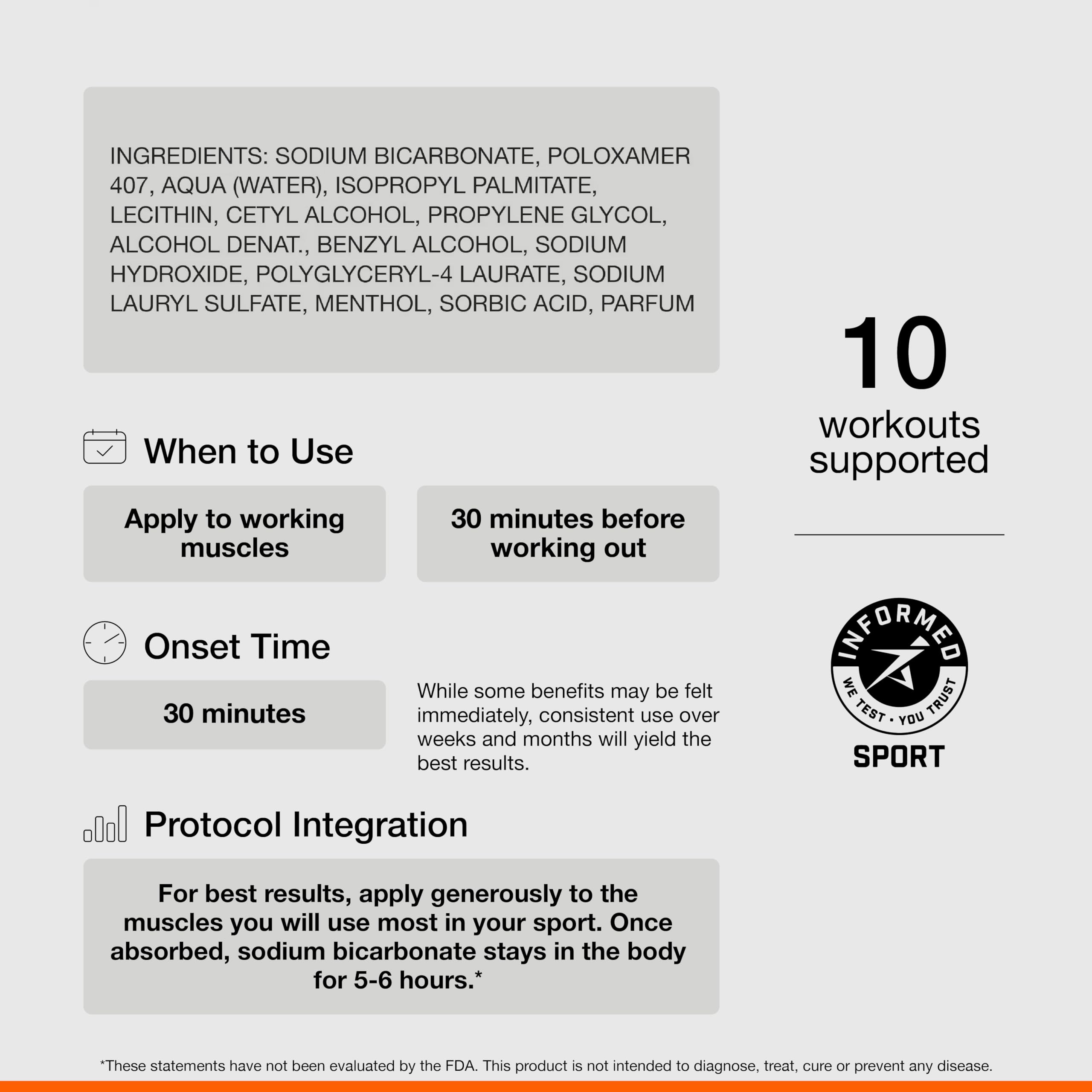 Amp Human PR Lotion, Performance & Recovery Bicarb Sports Lotion, Natural Electrolyte Sodium Bicarbonate Bottle - (300g)