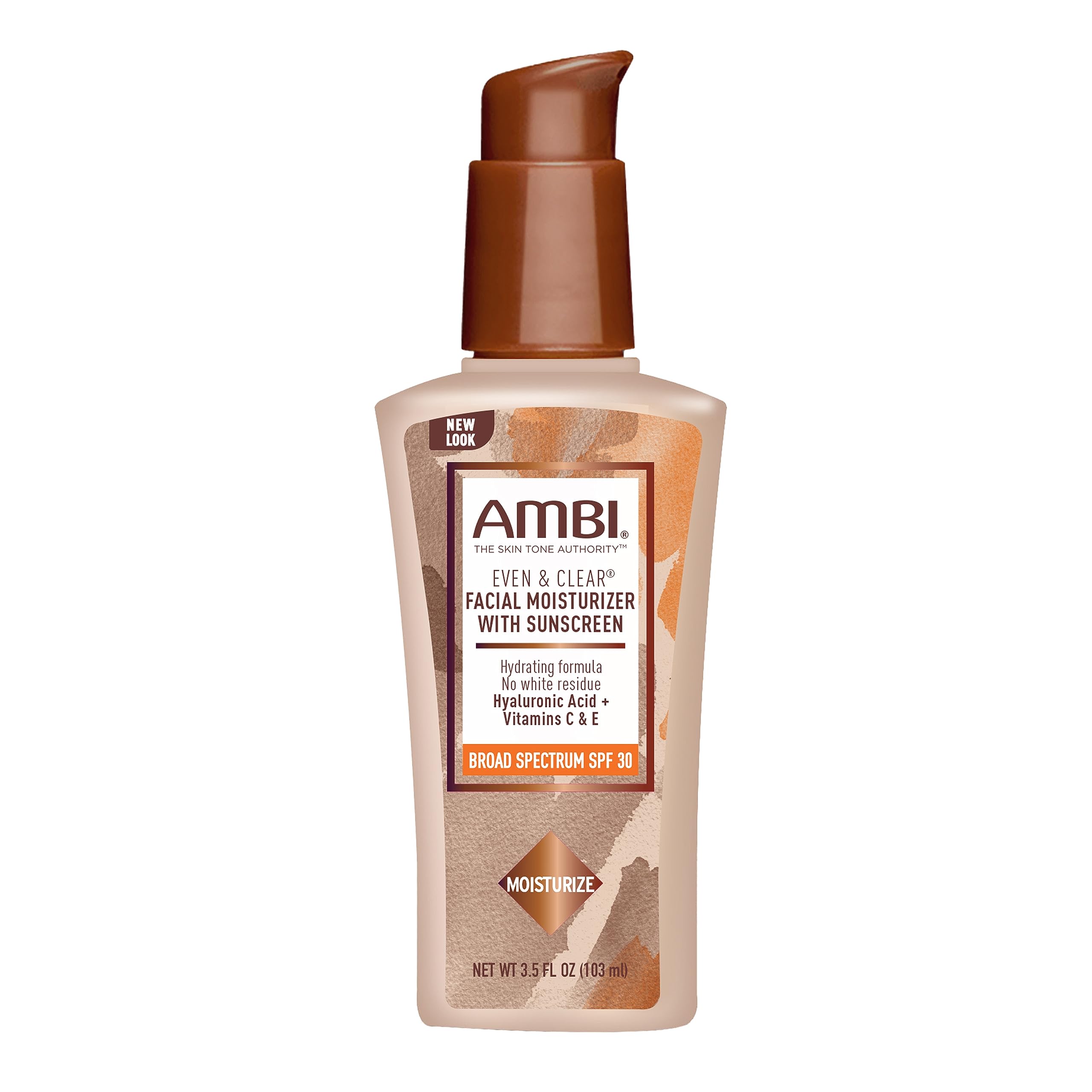 Ambi Even & Clear Daily Facial Moisturizer SPF 30 | Helps Even Tone | Skin Softening | Sun Protection | 3.5 Ounce