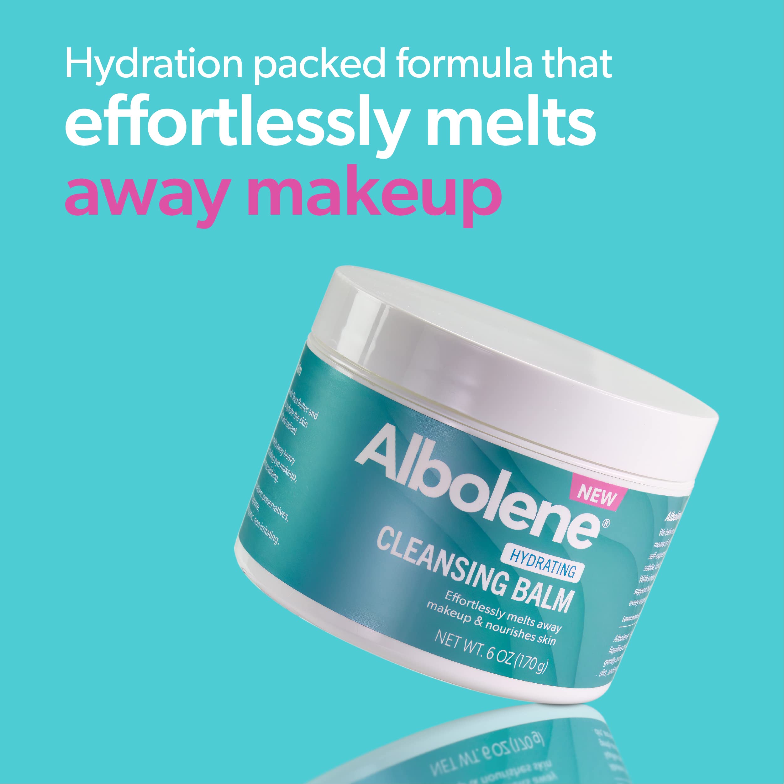 Albolene Cleansing Balm, Hydrating Makeup Remover and Face Wash with Shea Butter and Jojoba Oil, 6 fl oz, Packaging May Vary