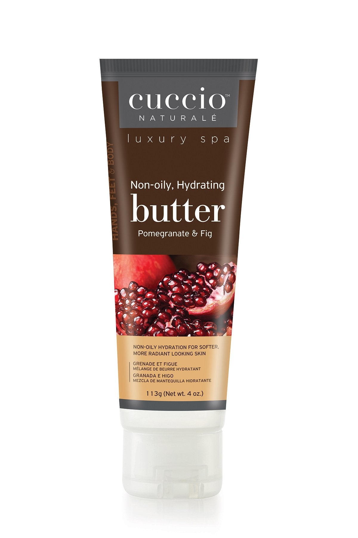 Cuccio Naturale Butter Blends -Ultra-Moisturizing, Renewing, Smoothing Scented Body Cream - Deep Hydration For Dry Skin Repair - Made With Natural Ingredients - Pomegranate & Fig - 4 Oz