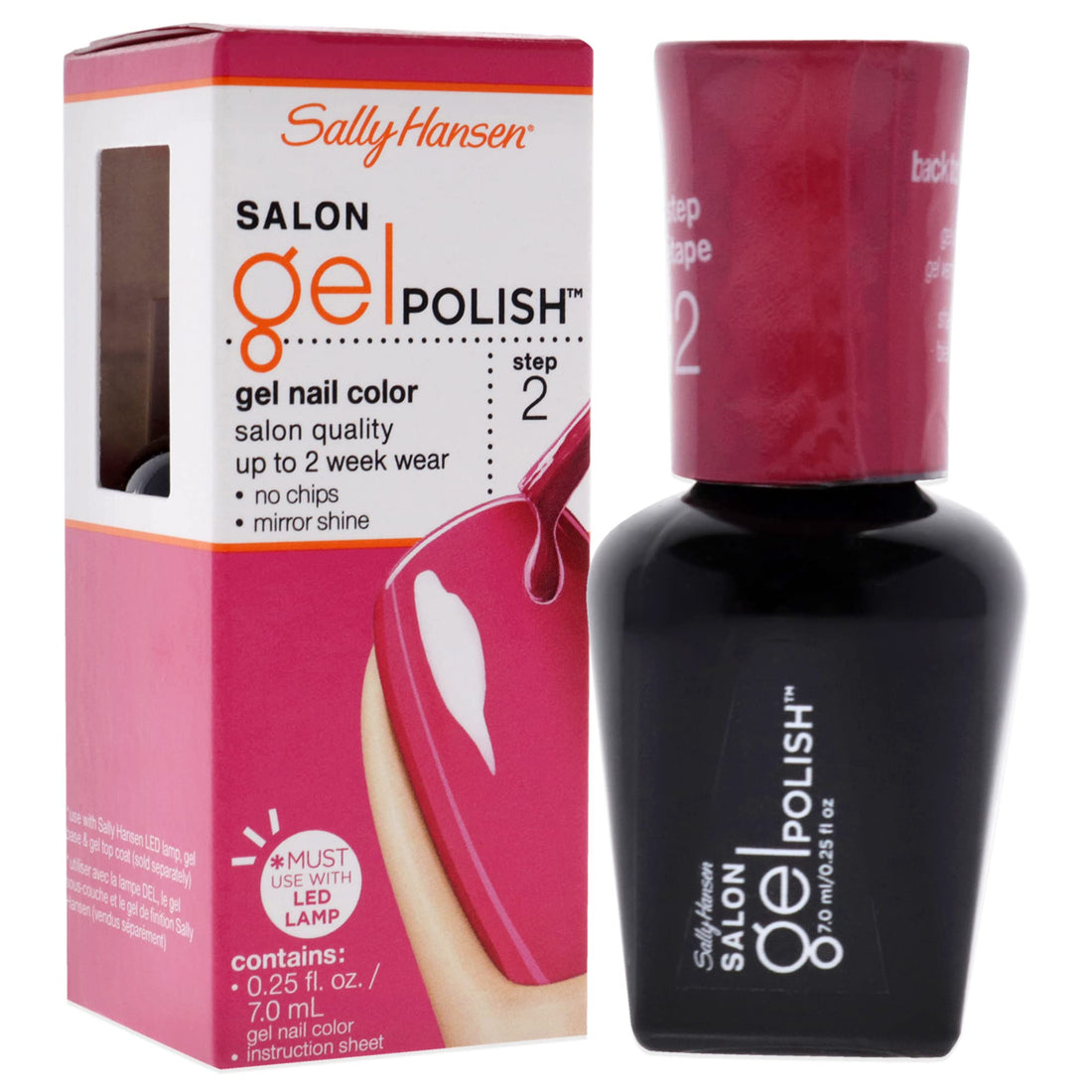 Sally Hansen Salon Pro Gel, Back To The Fuchsia, 0.25 Fluid Ounce, 1 Count