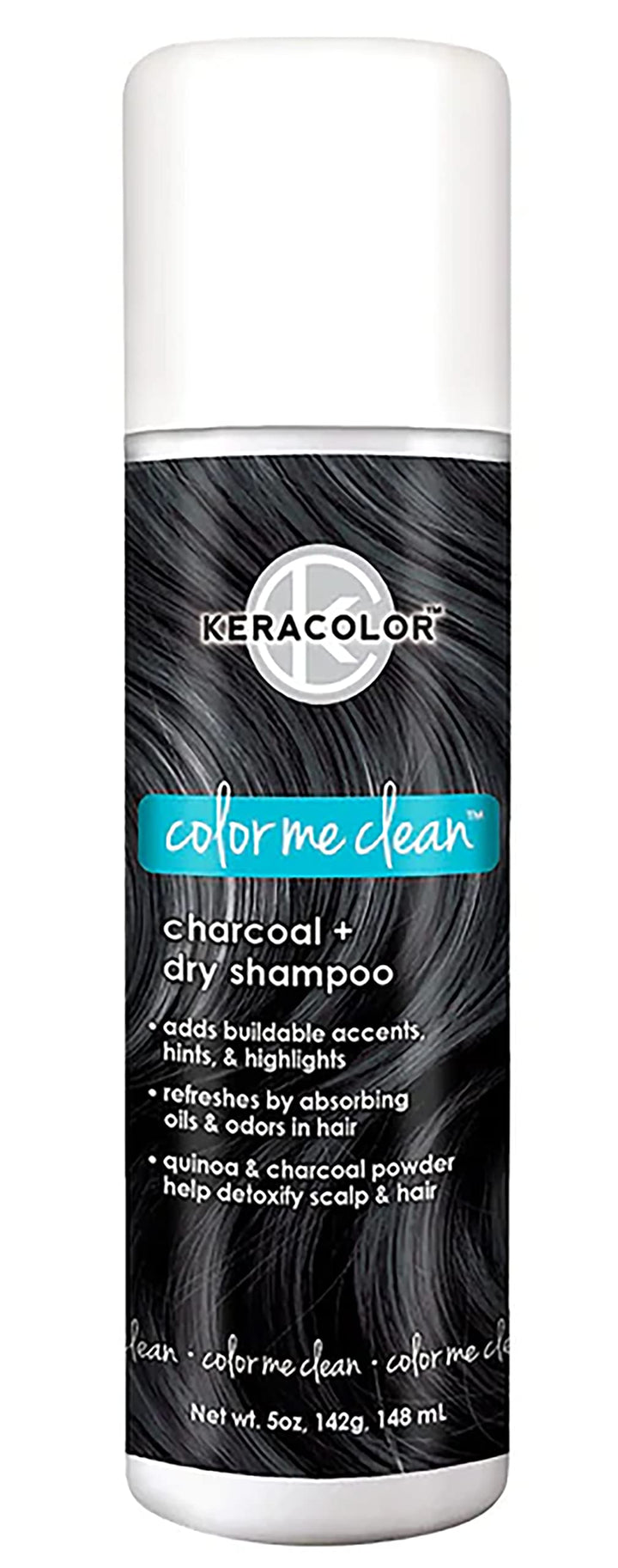 Keracolor Dry Shampoo Color Me Clean with Color Volume Powder For Blonde and Dark Hair, Charcoal , 5 Ounce (Pack of 1)