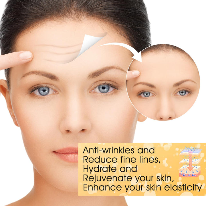 Permotary 24K Gold Forehead Wrinkle Patches,20 Pcs Collagen Forehead Lines Mask Forehead Frown Wrinkles Pads with Collagen Boosting Elasticity for Women and Men